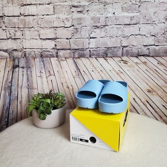 Lemon Jelly Platform Sandal Slides - Picture 1 of 10
